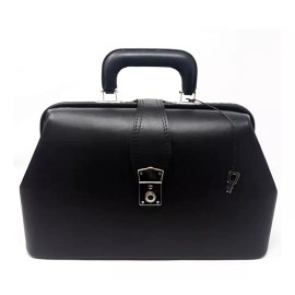 Nacional Maletín Medico Tradicional De Piel Mediano