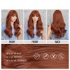 WigsA Heat Resistant Synthetic Hair Long Wavy Copper Red Cosplay