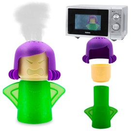 Abnaok Angry Mom Microwave Cleaner and Chilly Mama Fridge Deodoriser 2PCS Easily Clean in Minutes for Home or Office with English Manual