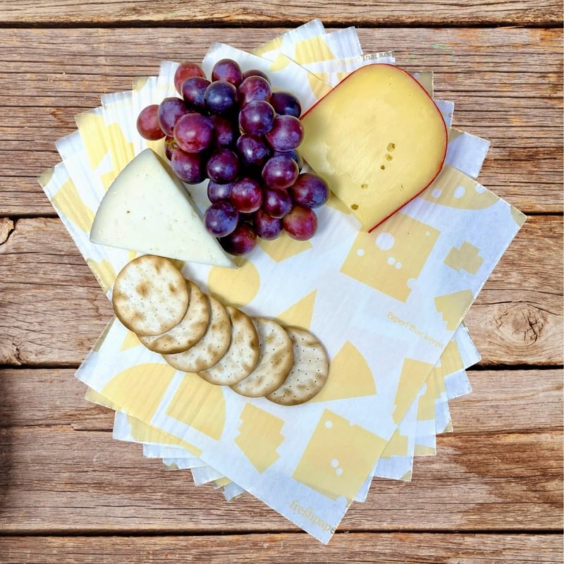 THE FRESHGLOW Co FRESHPAPER Food Saver Sheets for Cheese, 8