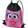 LOGOVISION Sesame Street Abby Cadabby Face Drawstring Backpack Sports Bag