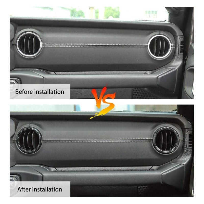 JeCar Interior Trim Kit Dashboard Air Conditioner Vent Ring Interior