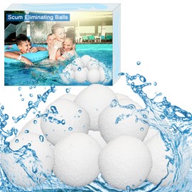 Zzyyldu Scum Balls for Pool,3 Inch Scum Eliminating Balls,Reusable Oil Absorbing Sponge,Washable Pool Filter Cleaner Sponge Ball,Floating Scum Absorber for Hot Tub,Swimming Pool,Spa