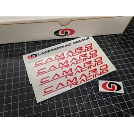 Camaro Racing Wheel Decals (4pk) Mini 6" Brake Caliper Stickers LSX LTX (Gloss Red, 4)