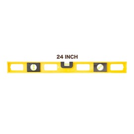Mayes 10140 Top View Magnetic Level, 24 Inch Level Made in USA, 3 Vials with 270° Center View, Ruled Edge for Accurate Measurements, V-Groove for Curved Surfaces