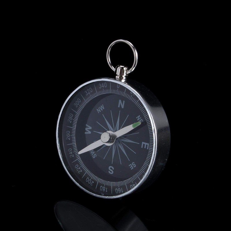 Pocket Compass Silver Portable Mini Compass Outdoor Compass for Camping