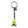 Molly's Charms handmade cartoon bear love keyring - green