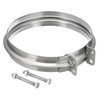 PATIKIL Duct Clamp, 6"(150mm) V-shape Clamp 304 Stainless Steel Pipe