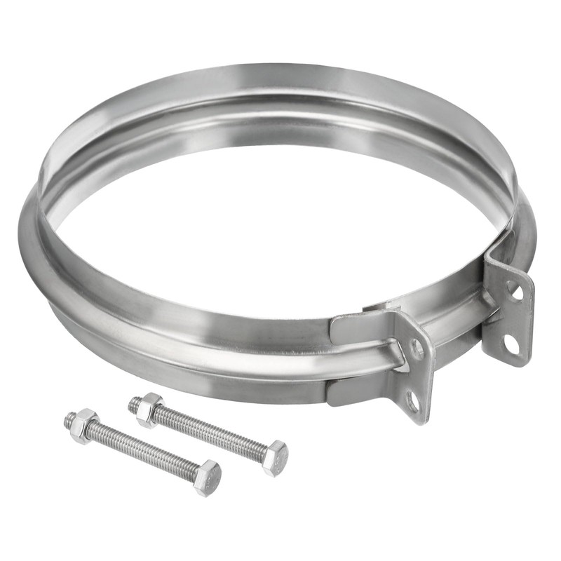 PATIKIL Duct Clamp, 6"(150mm) V-shape Clamp 304 Stainless Steel Pipe