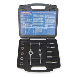 Westward 1PZ39 Tap/Die Set, 12 Pieces