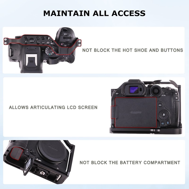 Foto4easy Aluminum Alloy R7 Cage for Canon EOS R7 Mirrorless
