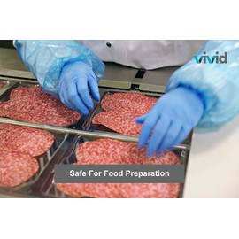 Vivid Nitrile Blue Medical Grade Non-Sterile Exam Gloves – Non-Latex, Powder, Rubber Free – for Dental, Medical, Food Handling, Automotive, Art, Craft, Home Use – 200 Count, Size Large, PureCare