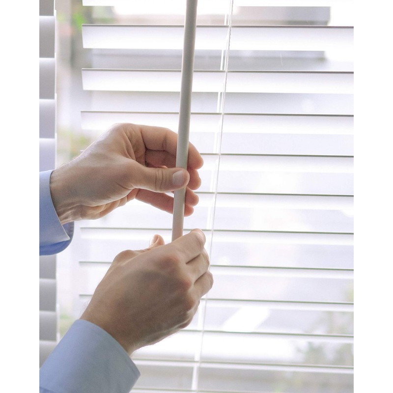 Chicology Cordless Faux wood blinds Best for Kids, Inside Mount,