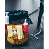 QWORK Trash Can Caddy Bag, 10 Pocket Commercial Cleaning Bag,