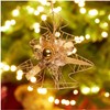 com-four® Decorative Christmas Tree - Glittering Christmas Fir for Hanging