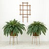 Nearly Natural 32in. Artificial Boston Fern Plant with Metal Planter