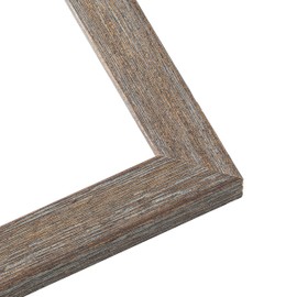 30x15 Frame Real Pine Wood | Walnut Complete Wood Picture Frame with UV Protection Acrylic, Foam Board Backing, & Hanging Hardware for Horizontal or Vertical Display