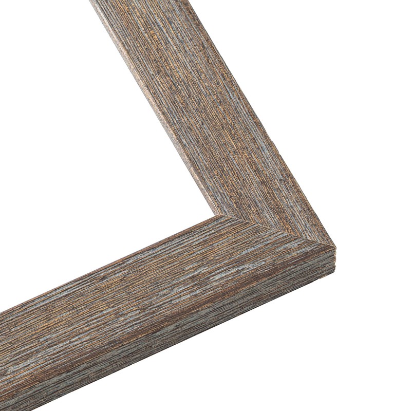 30x15 Frame Real Pine Wood | Walnut Complete Wood Picture