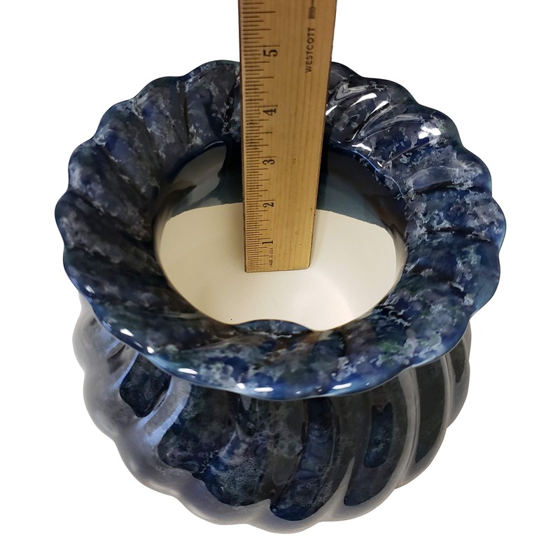 Maryland China 3.75" Opening Medium Blue SELF Watering Planter with