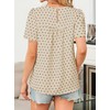 Falechay Babydoll Apricot-Black Dots Tops for Women Swiss Dots Cute