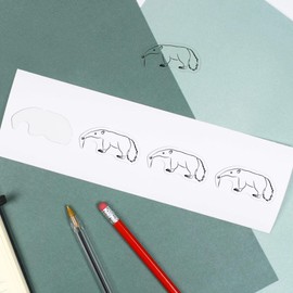 'Anteater' Clear Sticker Decal – Waterproof Film for Windows, Cars, Walls & Crafts, XL (460mm) (DC00008676)