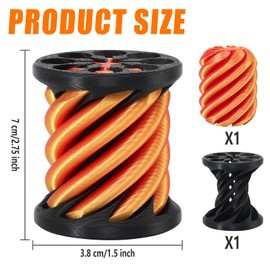 RZCOMP 3D Printed Impossible Cone Spiral Cone Fidget Toy Mini Vortex Thread Illusion Impossible Cone Fidget Toy Pyramid Passthrough Sculpture Perfect Fidget Toys (cylindricity)