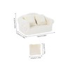 NOLITOY Miniature Dollhouse Sofa with Plush and Removable Cushions Realistic