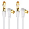 Cable Matters 2-Pack 3 m Right Angle Coaxial TV Aerial