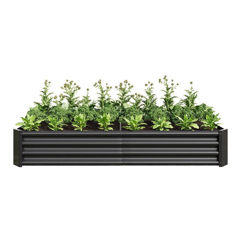 FOUBAM Galvanized Raised Garden Bed for Vegetables,Planter Raised Garden Boxes