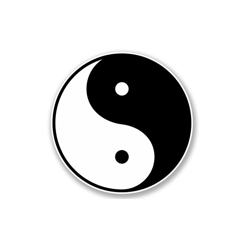 2 x 30cm/300mm Chinese Yin Yang Window Cling Sticker Car