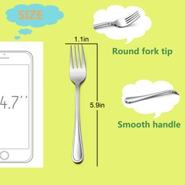 LIANYU 9-Piece Toddler Forks, Kids Silverware Forks for 2-10 Year Old, Children Cutlery Flatware Set, Kids Utensils for Home Preschools, Dishwasher Safe