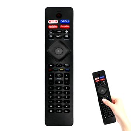 TV Remote Replacement - Compatible with Phillips LED, LCD, 4K Models (43PFL5766/F7, 55PFL5604/F7, 55PFL5704/F7, 65PFL5504/F7, 65PFL5704) - NH800UP RF402A-V14