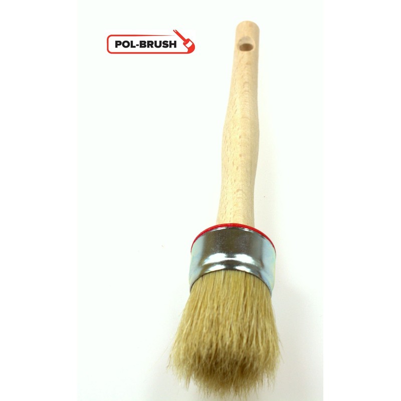 Natural Bristle Round Paint Brush 1 pc - fi40 mm