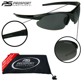 proSPORT Polarized Bifocal Smoke +2.00 Sunglasses for Men and Women. Anti Glare Impact Resistant Polycarbonate Lenses