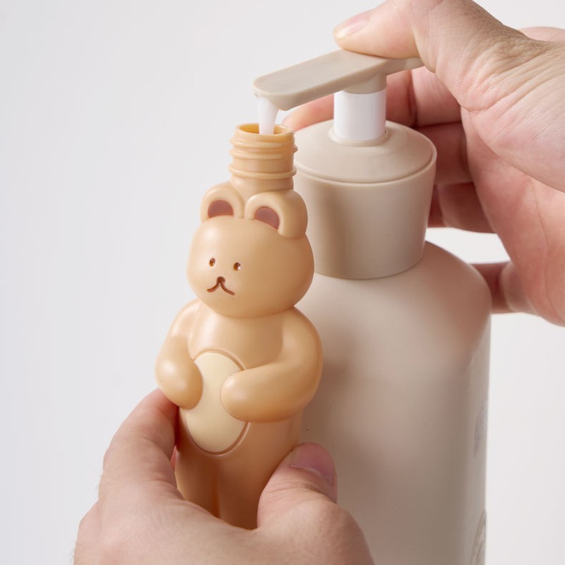 Travel Bottles Kit Cute Bear Look Delicate Easy Press Empty