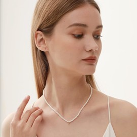 Small Pearl Necklace Dainty Mini Pearl Necklace 2mm Simulated Shell Pearl Necklace Strand Durable Choker Wedding Jewelry Gift Women