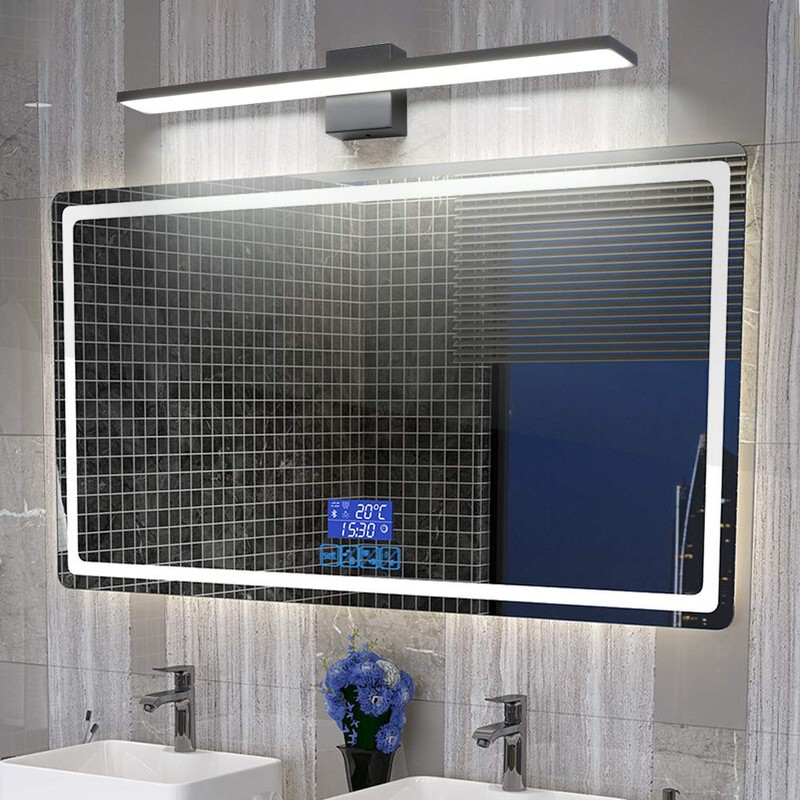Ralbay 31.5inch Modern LED Black Vanity Light 28W Aluminum Frosted