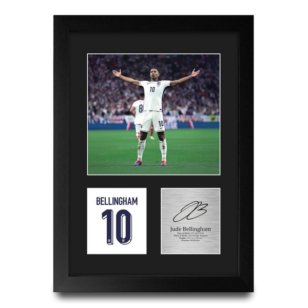 HWC Trading Jude Bellingham England Gifts Printed Signed Autograph Picture