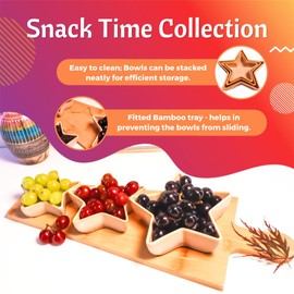 4-pc Porcelain Chip Dip Bowl -Chips and Dip Serving Dish -Chips and Salsa Serving Dish; Chip and Dip Tray - Condiment Serving Tray; Chip and Dip Platter; Party Hosting Essentials - Ideal Gift Set