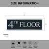 Floor Sign for Wall, Clear Acrylic with Black Plastic, Durable,