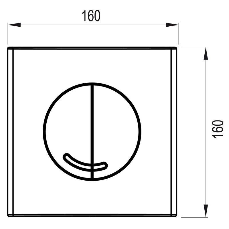 WISA XS Excellent Argos DF Toilet Control Plate Matt Chrome