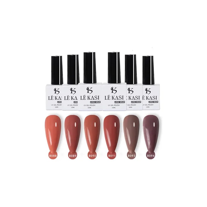 Gama De Gel Semipermanente Lé Kasi 6 Esmaltes Para Uñas