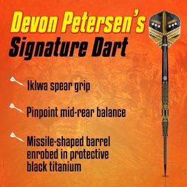 Shot! Darts Devon Petersen Greatness 90% Tungsten Pro Throwing Darts Steel Tip Set, Professional – Made in New Zealand – Designed Dart Flights for Women & Men – Metal Tip Bar Darts for Adults