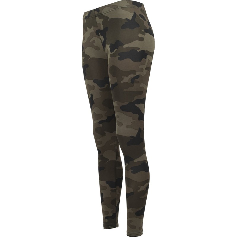 Urban Classics Ladies Leggings, Multicolore (Wood Camo), S Donna