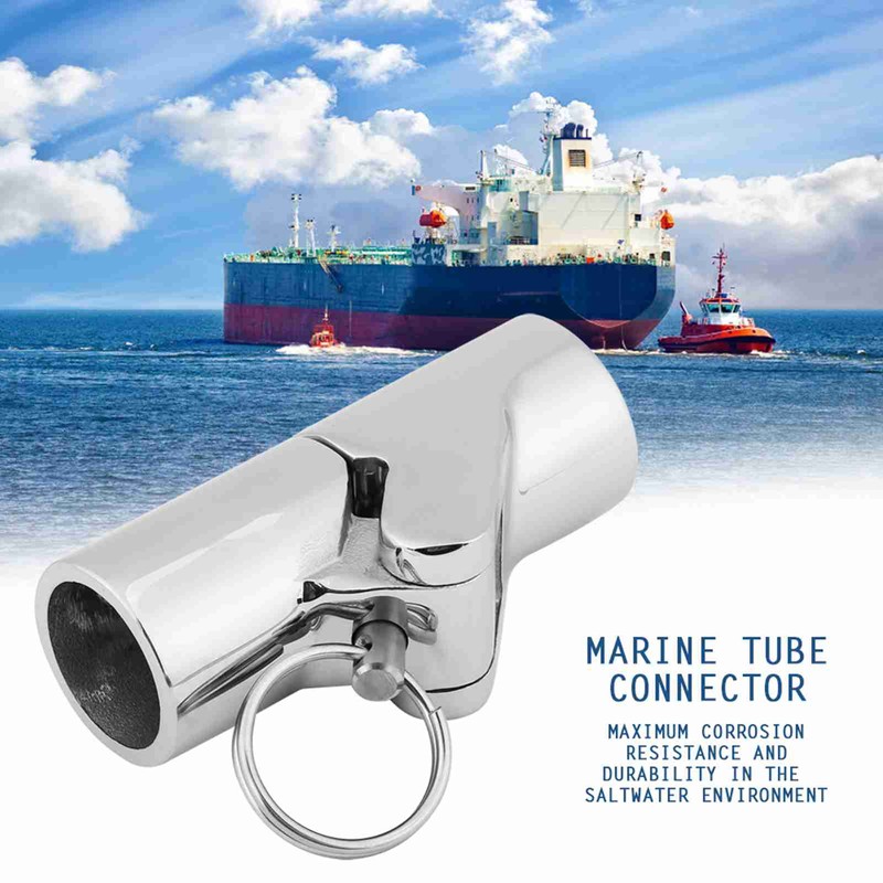 Marine Stainless Steel Folding Swivel Coupling Tube Pipe Connector Boat