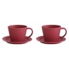 SAKUZAN Coffee Cup & Saucer, Set of 2 Same Color,