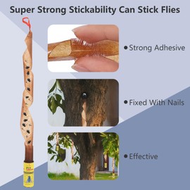 WD&CD 22 Stück Fliegenfänger Rollen, Fliegenklebeband gegen Insekten wie Fliegen für Innen und Außen