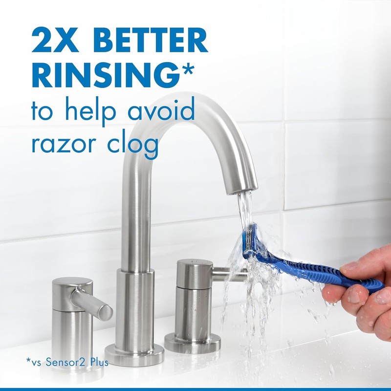 Gillette Sensor3 Comfort Disposable Razors for Men, 8 Count, Lubrastrip