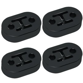 4 Pcs Universal Exhaust Rubber 2 Hole Car Exhaust Hanger Insulator Mount Bracket Muffler Black Exhausts Pipe Hangers for Protecting Car Truck Van Exhausts System
