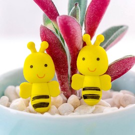 TOYANDONA 36pcs Creative Bee Shaped Erasers Fun Cartoon Design for Boy Girl for Classroom Rewards and Painting Activities